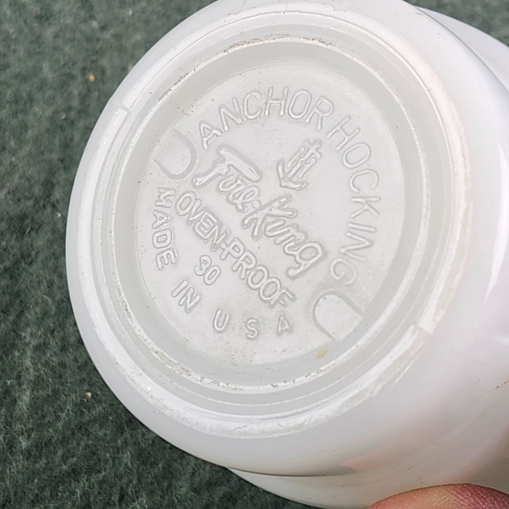 Vintage Fire King, CB'er‎ Trucker Milk Glass Mug Coffee Cup USA Anchor Hocking - Picture 6 of 6